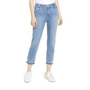 PAIGE Hoxton Straight Crop Jeans with raw double hem - size 25